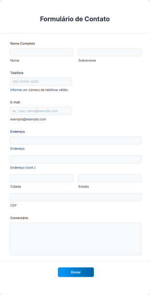 Coleta De Informações De Contato