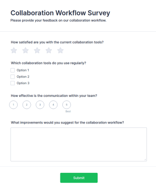 Collaboration Workflow Survey Form Template