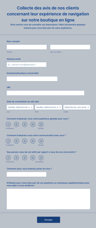 Collecte Des Avis Clients Expérience De Navigation En Ligne