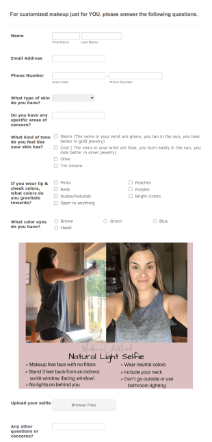 Color Match: Customized Makeup Just For YOU! Form Template