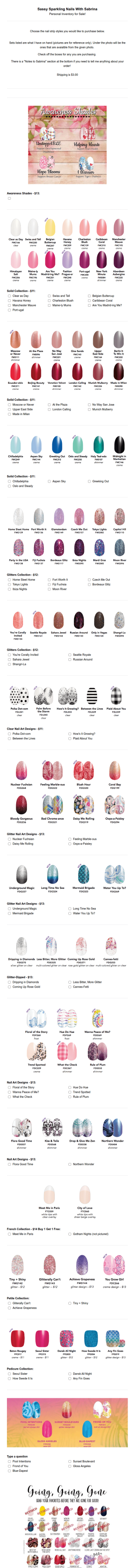 Color Street Inventory Order Form Sassy Sparkling Nails With Sabrina