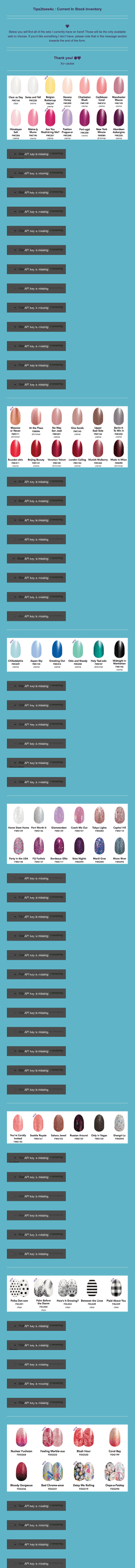 Color Street On Hand Inventory Form Template