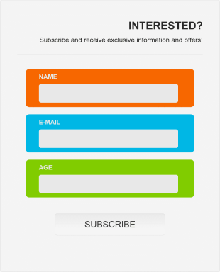 Colorful Subscribe Form Template