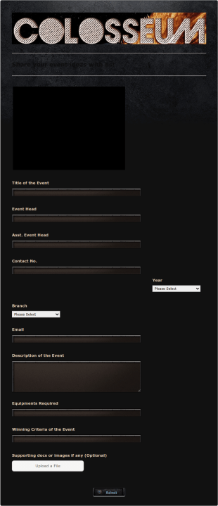 Colosseum Event Suggestion Form Template