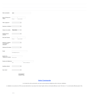 Commande De Fournitures Scolaires Form Template