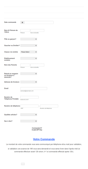 Commande De Fournitures Scolaires