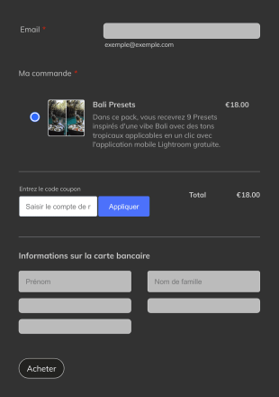 Commande De Presets Lightroom