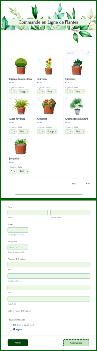 Commande En Ligne De Plantes