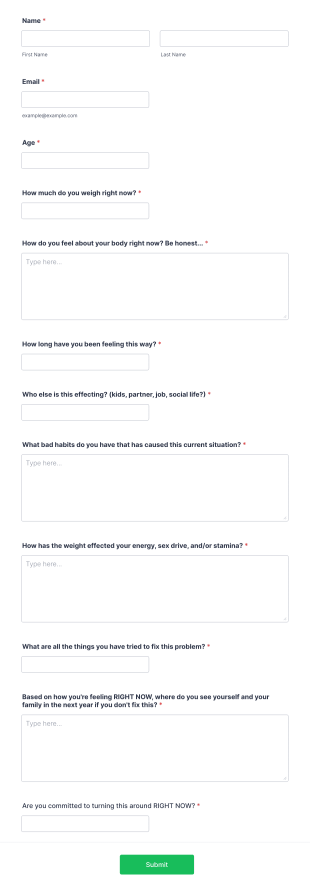 Spider Web Day #1 Template Form Template