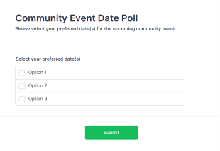 Community Event Date Poll Form Template