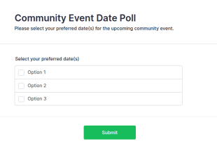 Community Event Date Poll Form Template