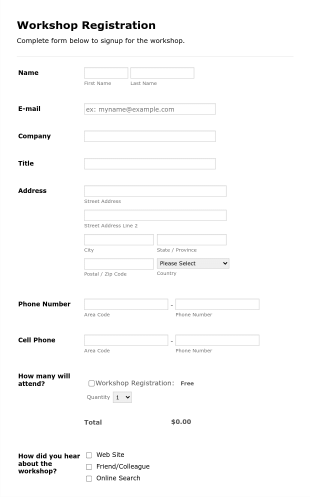 Community Financial Fitness Seminar Economic Development Form Template