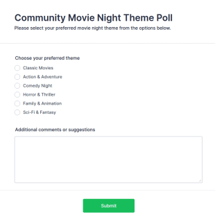 Community Movie Night Theme Poll Form Template