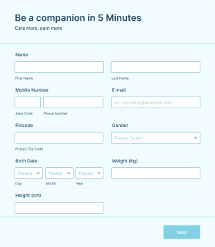 Companion Application Form Template