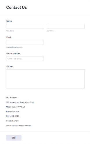 Company Contact Form Template
