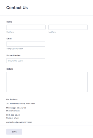 Company Contact Form Template