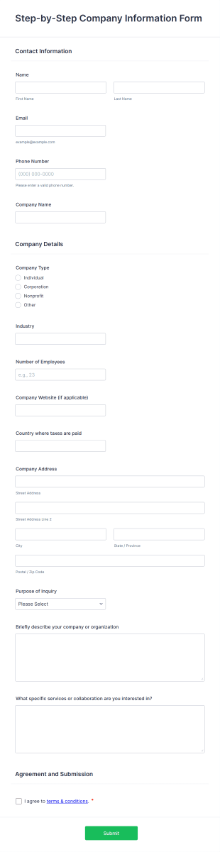 Information Request Form Template | Jotform
