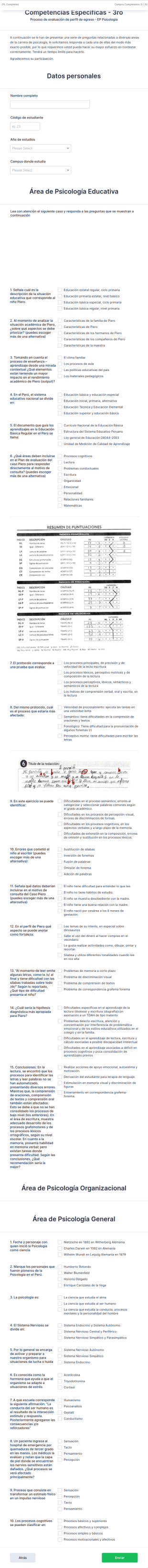 Competencias Específicas 3ro