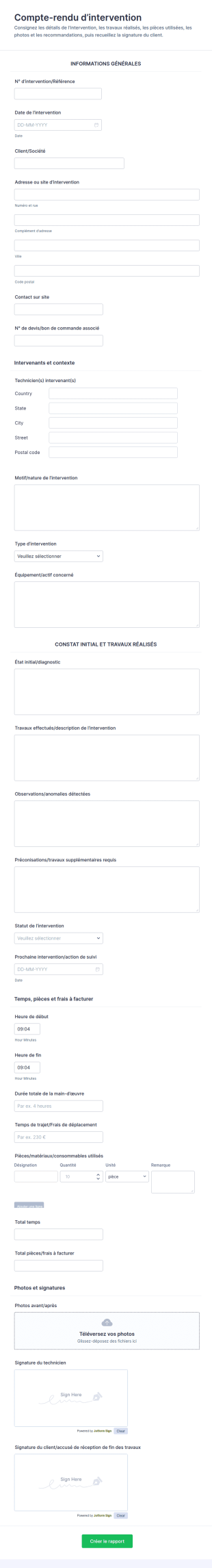Compte Rendu D’intervention