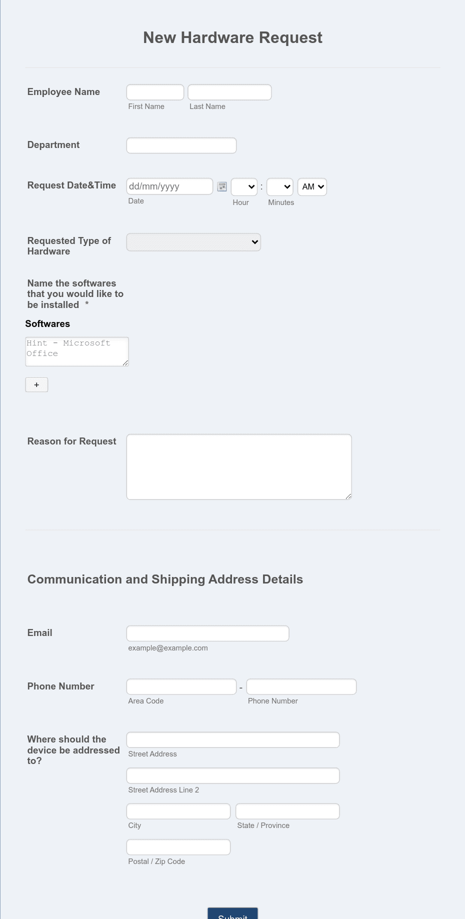Computer Request Form Template | Jotform