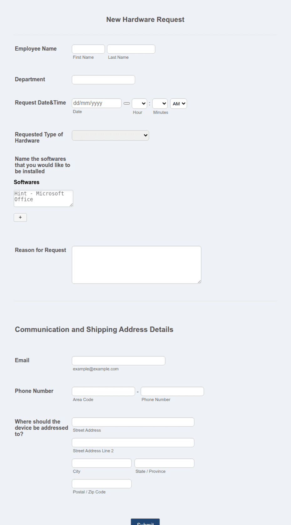 Computer Environment Request Drawing Computer Request Form Template | Jotform