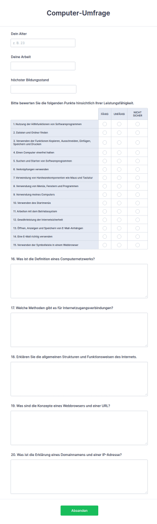 Computer Umfrage