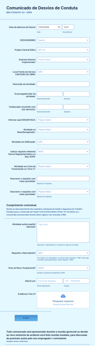 Comunicado De Desvios HSE Rev1