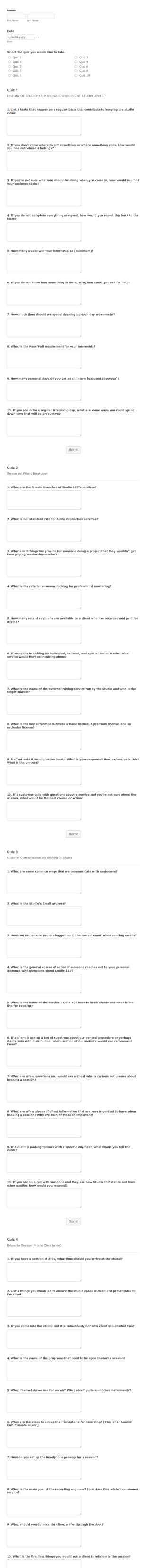 Conditional Logic Quiz Form Template