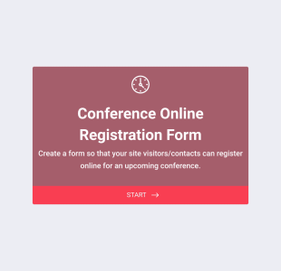 Conference Online Registration Form Template