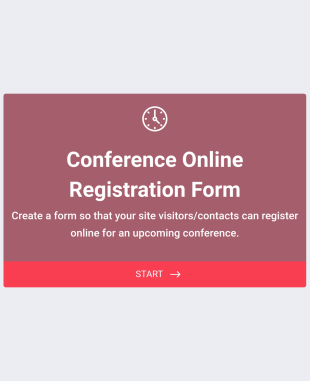 Conference Online Registration Form Template