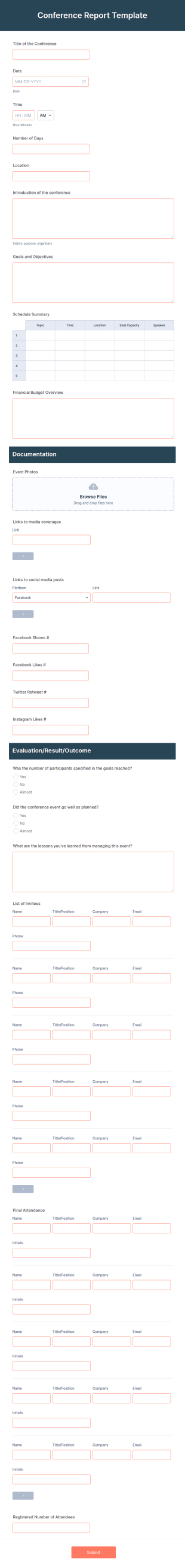 Conference Report Template