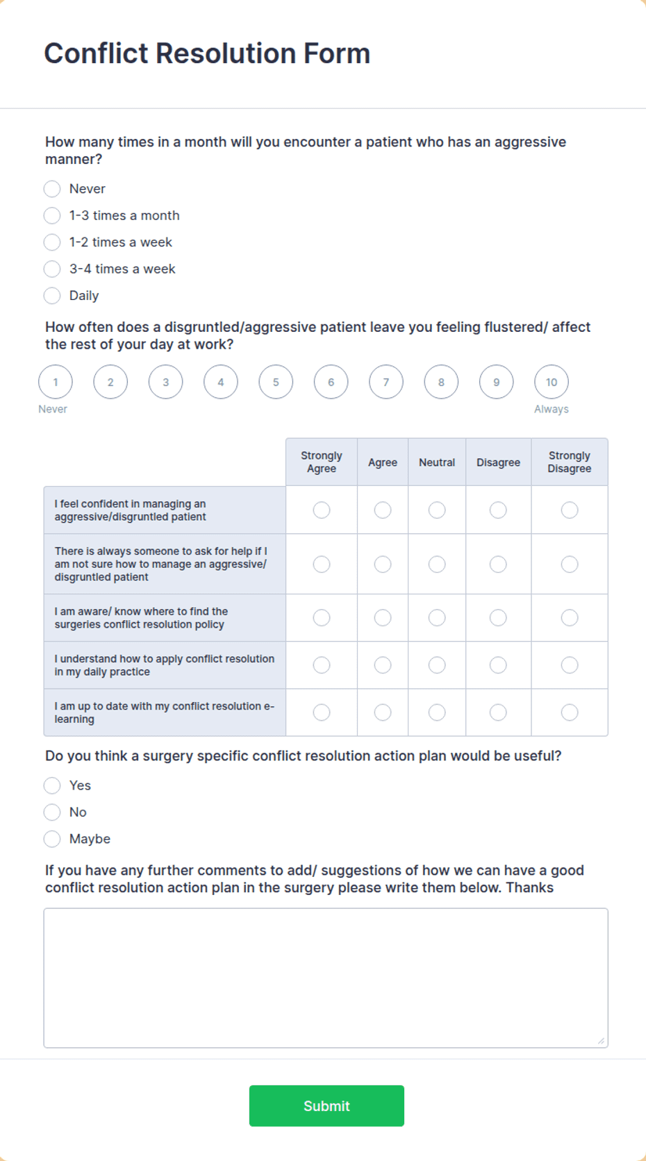 Conflict Resolution Template.pdf Conflict Resolution Form Template | Jotform