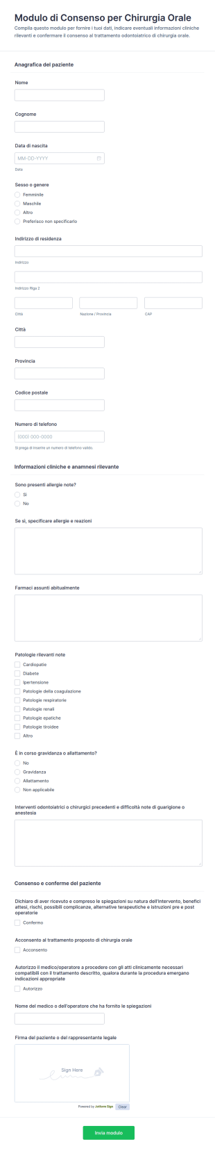 Consenso Chirurgia Orale Waiver