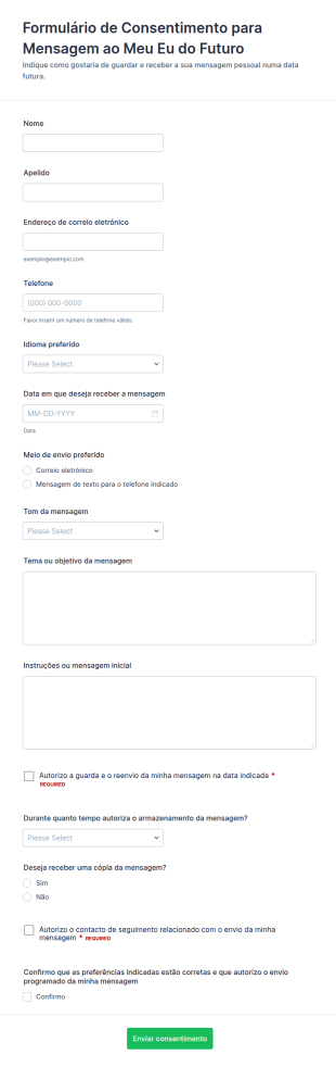 Consentimento Para Mensagem Futura