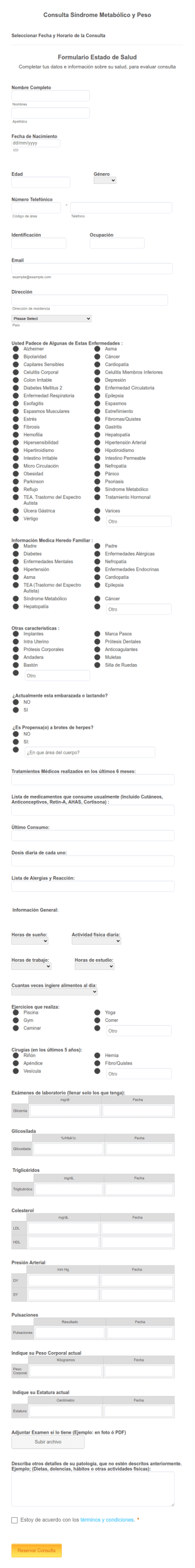 Consulta Síndrome Metabólico Y Peso