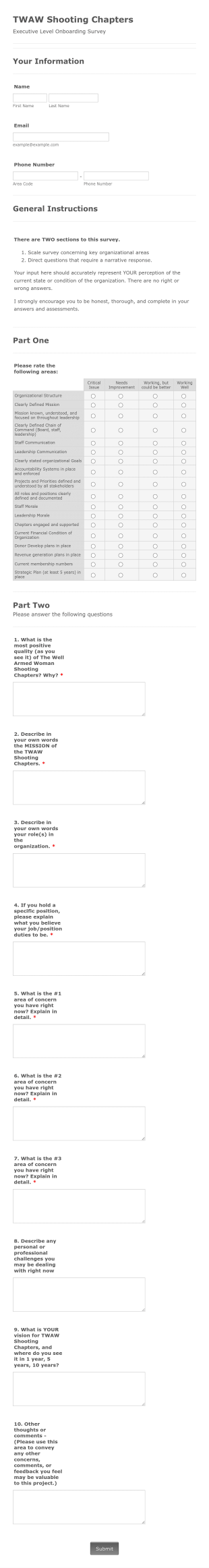 Consultant Onboarding Survey Form Template