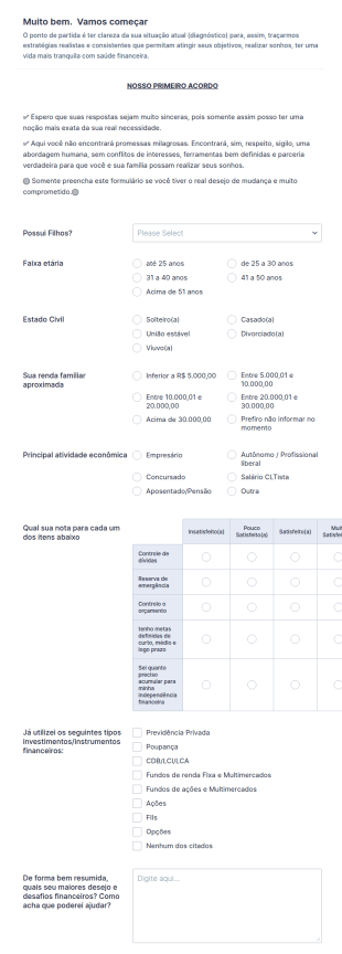 Consultoria Planejamento Financeiro
