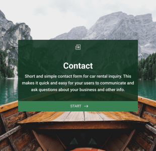 Contact Form Car Rental Form Template