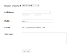 Contact Form For Ecommerce Sites