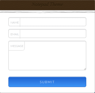 Contact Form Notepad Theme