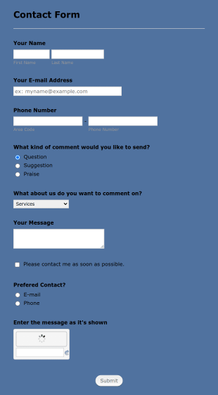Contact Form Plus Form Template