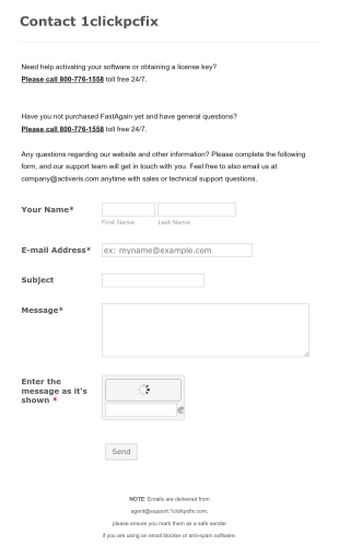 Contact Form With Company Address And Company Details