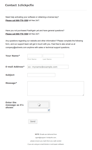 Contact Form With Company Address And Company Details
