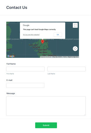 Contact Form With Google Map Form Template
