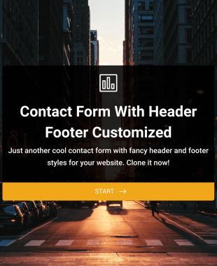 Contact Form With Fancy Header And Footer Form Template