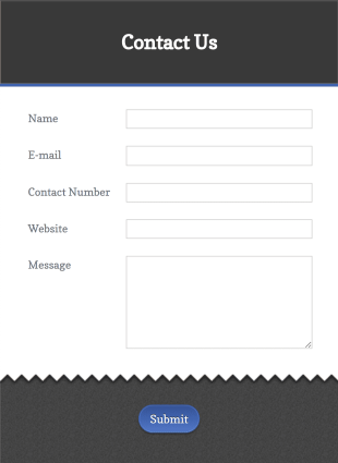 Contact Form With Fancy Header And Footer Form Template