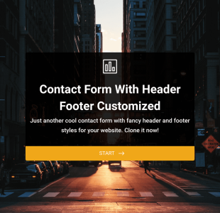 Contact Form With Fancy Header And Footer