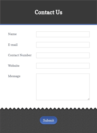 Contact Form With Fancy Header And Footer
