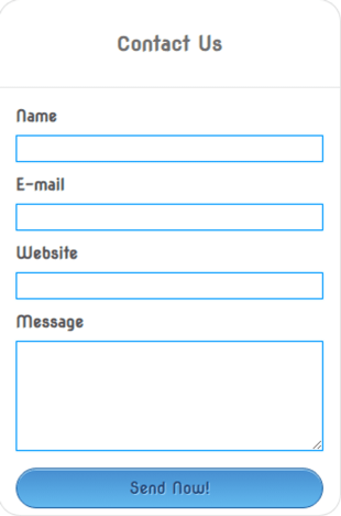 Contact Form With Light Blue Theme
