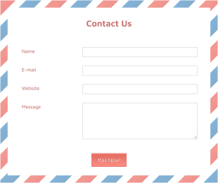Contact Form With Red Envelope Theme 2 Form Template